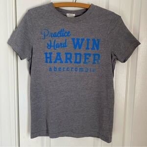 Abercrombie & Fitch Kids Gray Graphic Muscle Tee XL Unisex Sports Y2K Retro